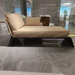Luxury Light Beige Fabric Reclining Sofa Set with Natural Wood Veneer Armrests & Solid Wood Base